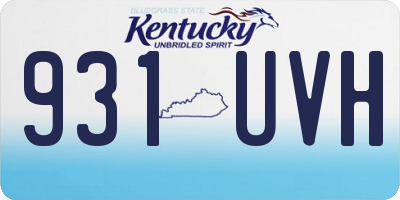 KY license plate 931UVH