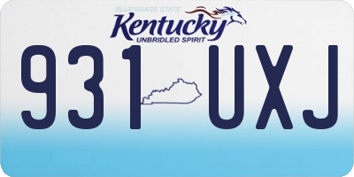 KY license plate 931UXJ