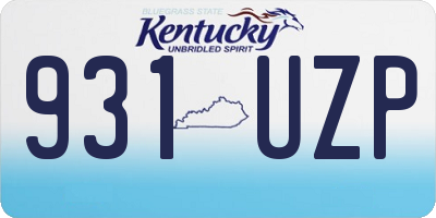KY license plate 931UZP