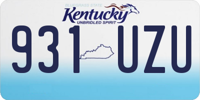 KY license plate 931UZU