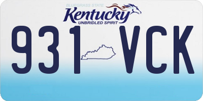KY license plate 931VCK