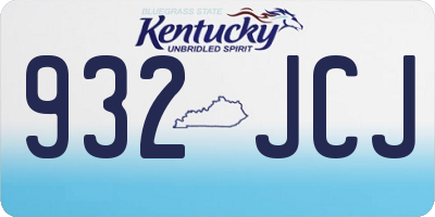 KY license plate 932JCJ