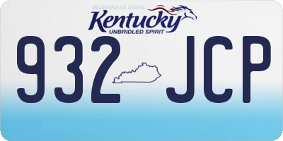 KY license plate 932JCP