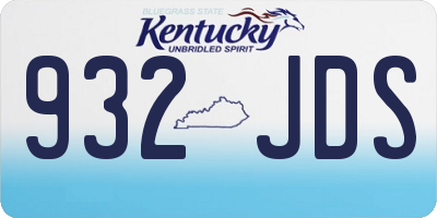 KY license plate 932JDS