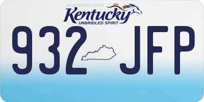 KY license plate 932JFP