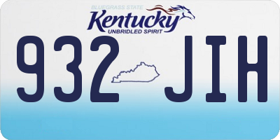 KY license plate 932JIH