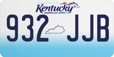 KY license plate 932JJB