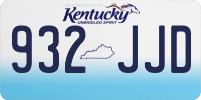KY license plate 932JJD
