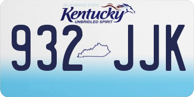 KY license plate 932JJK