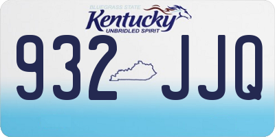 KY license plate 932JJQ