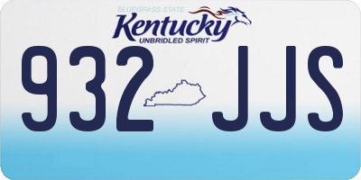 KY license plate 932JJS