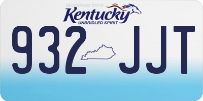 KY license plate 932JJT