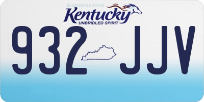 KY license plate 932JJV