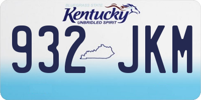 KY license plate 932JKM