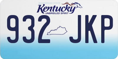 KY license plate 932JKP