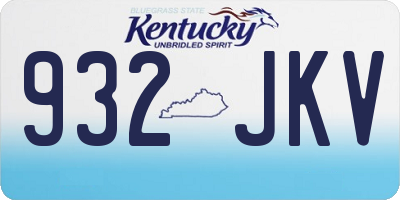 KY license plate 932JKV