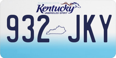 KY license plate 932JKY