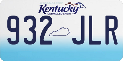 KY license plate 932JLR