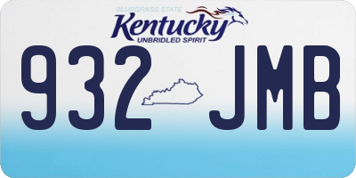 KY license plate 932JMB
