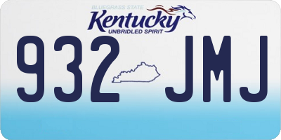 KY license plate 932JMJ