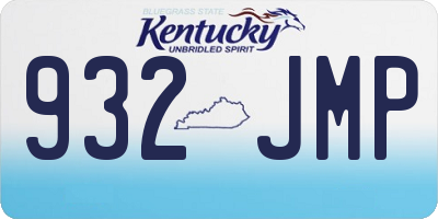KY license plate 932JMP