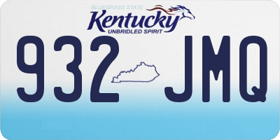 KY license plate 932JMQ