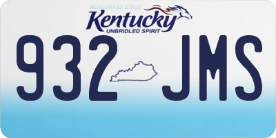 KY license plate 932JMS