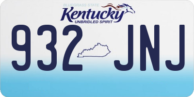 KY license plate 932JNJ