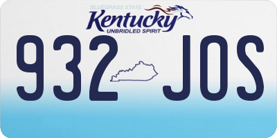 KY license plate 932JOS