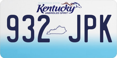 KY license plate 932JPK