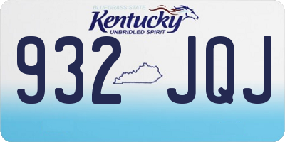 KY license plate 932JQJ