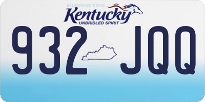 KY license plate 932JQQ