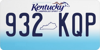 KY license plate 932KQP