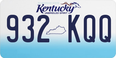 KY license plate 932KQQ