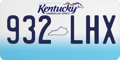 KY license plate 932LHX
