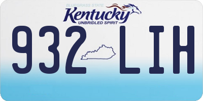 KY license plate 932LIH