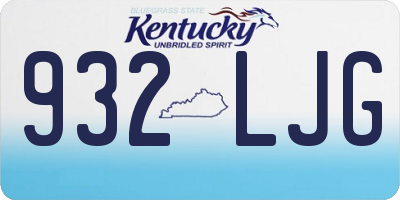 KY license plate 932LJG