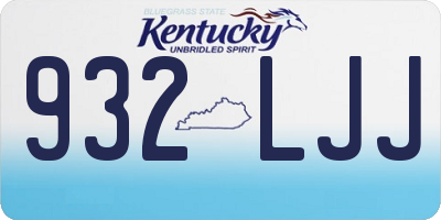 KY license plate 932LJJ