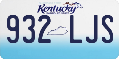 KY license plate 932LJS