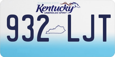 KY license plate 932LJT