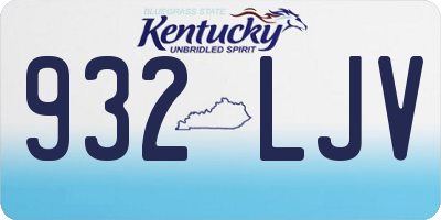 KY license plate 932LJV