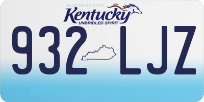 KY license plate 932LJZ