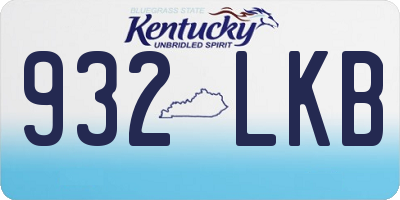 KY license plate 932LKB
