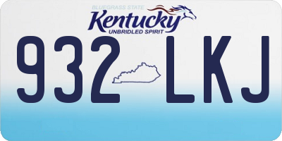 KY license plate 932LKJ