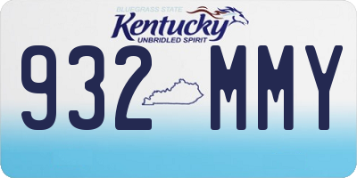 KY license plate 932MMY