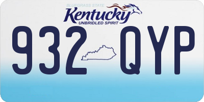 KY license plate 932QYP