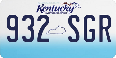KY license plate 932SGR
