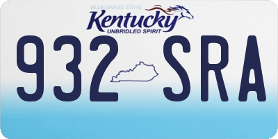 KY license plate 932SRA
