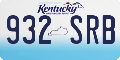 KY license plate 932SRB