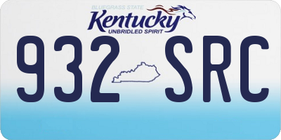 KY license plate 932SRC